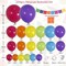 139Pcs Colorful Mexican Cinco De Mayo Balloon Kit With Mexicana Papel Picado Fiesta Banner for Día De Muertos, Loteria Taco Bout Baby Shower My First Birthday Party Decoración
